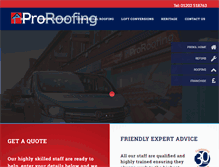 Tablet Screenshot of pro-roofing.co.uk